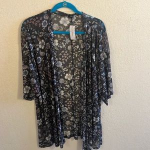 Lane Bryant Sheer Floral Kimono